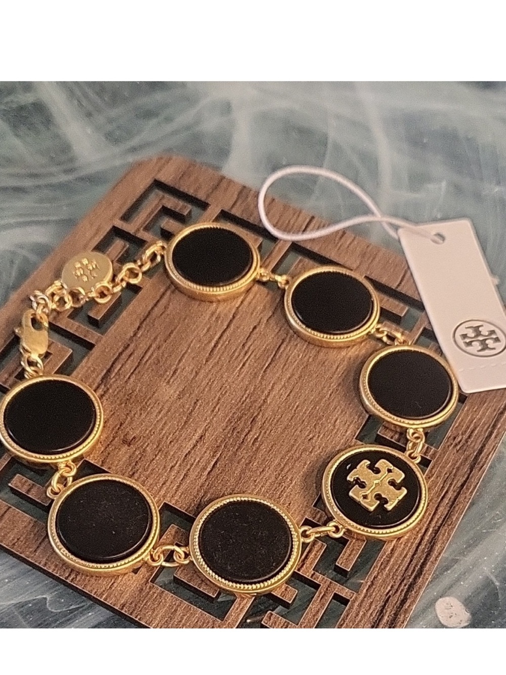 Tory Burch Black and Gold Bracelet NWT $145